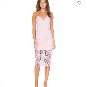 Bardot Lilac Lace Midi Dress